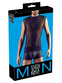 NEK Powernet Men’s Shirt M - Matte Stretch, Mesh Panels, Black