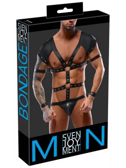 Svenjoyment Bondage Men’s Body XL Matte Black Adjustable Harness Set