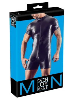 NEK Men's Matte Look Playsuit XL with Full-Length Front Zip