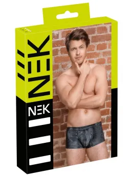 NEK Pants S Shiny Matt Snakeskin Pattern Stretchy Black