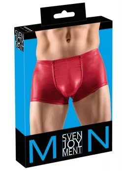 Svenjoyment Red Glossy Men's Pants 2XL - Stretch Fit, Push-Up Effect
