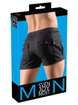 Svenjoyment XL Matte Black Worker Shorts with Multiple Pockets