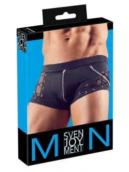 NEK Men's Mesh Detail Pants XL, Opaque & Transparent, Black, Stretch