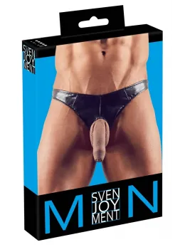 Imitate Leather Men’s String M Black - Anatomical Cut, PU Coating