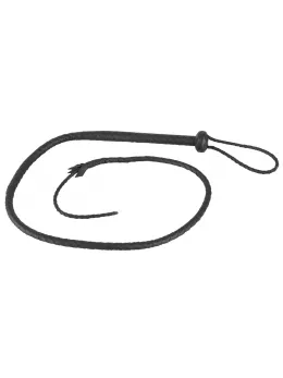 ZADO Single Tail Leather Impact Whip 132 cm Black