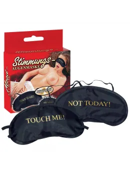 Orion Mood Blindfold Satin Black/Gold Reversible Message 100% Polyester