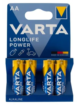 Varta Longlife Power AA Batteries 4-Pack 1.5V High-Performance Cells