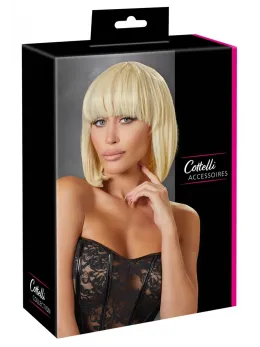 Cottelli Collection Bob Style Wig Adjustable Blonde 28cm