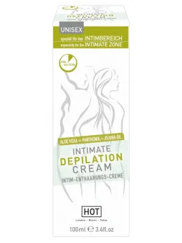 HOT Intimate Hair Removal Cream with Aloe & Jojoba 100ml for Delicate Skin