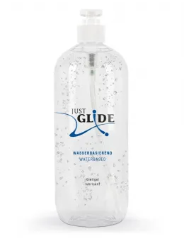Just Glide Water-Based Lubricant 1L - Vegan, Latex-Compatible Formula