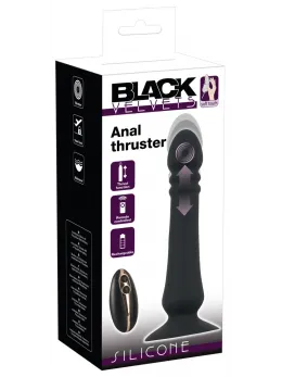 Black Velvets Anal Thruster Silicone Intimate Machine with Suction Cup 20 cm