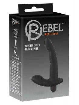 Naughty Finger силиконов масажор за пръст, черен, 13,8 см