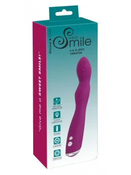 Sweet Smile Dual-Head Vibrator 7 Modes Silicone 23.5cm Pink