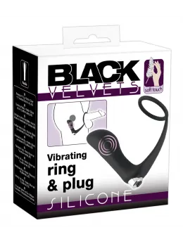 Bad Kitty Vibrating Intimate System with Ring & Plug, Rechargeable, Black