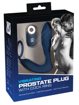 You2Toys Vibrating Silicone Prostate System with Remote, Black, 14.5 cm