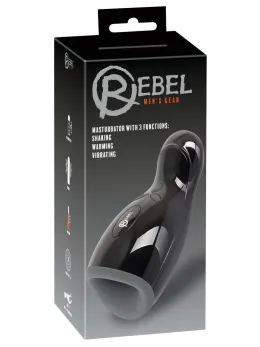 Rebel Intimate Machine 3-in-1 Black - Vibration, Warming & Motion, 20 cm