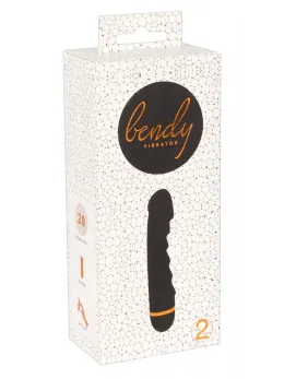 You2Toys Bendy Ripple Flexible Black Vibrator, 20 Modes, 16.5 cm