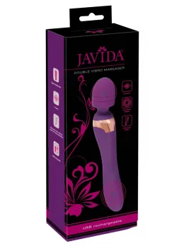 Javida Double Massager Flexible Dual-Ended Purple Silicone 21.8 cm