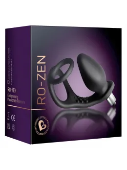 Rocks-Off RO-ZEN Black - Silicone Vibrating Ring & Plug Set, 7 Modes