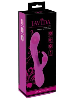 Javida Thumping Rabbit Vibrator - Dual Motor, Silicone, USB Rechargeable