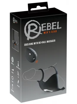 Rebel RC Remote-Controlled Intimate Ring with Ball Massager, Medium