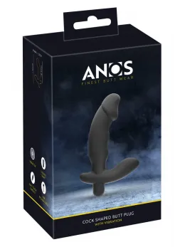 ANOS Prostate Massager Vibe System Silicone Black 14cm USB Rechargeable