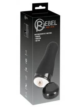 Rebel Intimate Machine 3-in-1 Heating Vibrating Suction Black 26cm