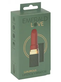 Emerald Love Luxurious Lipstick Intimate Mini Vibrating Device, Pink, 8.5 cm