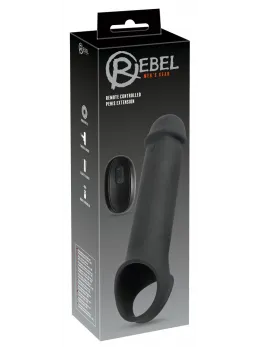 Rebel RC Intimate Extension Sleeve 8cm Vibrating Black Adjustable