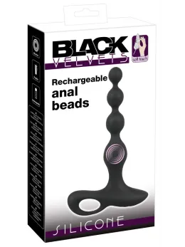 Bad Kitty BV Rechargeable Vibrating Anal Beads Silicone Black 20cm