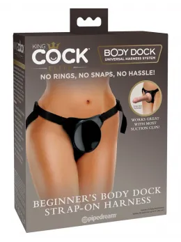 King Cock Elite Beginner Adjustable Strap-On Harness System Black