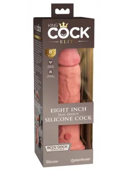 King Cock Elite двуслойно анатомично дилдо, светло, силиконово, 22 см