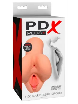 PDX Plus Pick Your Pleasure Dual Intimate Machine, 16.5 cm, Skin-Like TPR