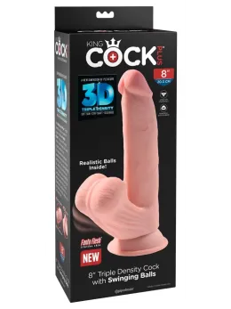 King Cock Plus 8” Triple Density Anatomical Model with Flexible Base