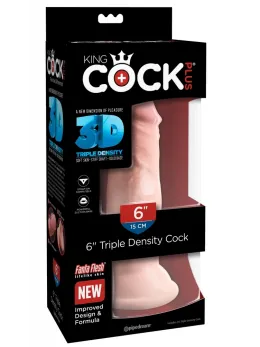 King Cock Plus трислойно дилдо с вендуза, 18,4 см