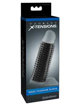 FXTM Pleasure Sleeve Dark - Flexible Textured Intimate Enhancer 13.9 cm