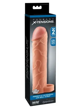 Fetish Fantasy Series FXTP Extension Sleeve with Ball Ring 19cm Light