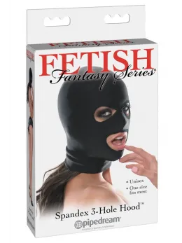 FFS Spandex Flexible 3-Opening Hood Mask Black Unisex