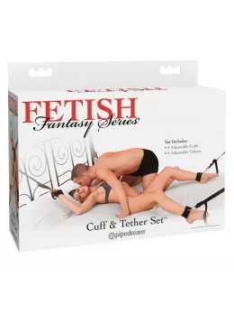 FFS Cuff & Tether Set Black - Adjustable Restraint System