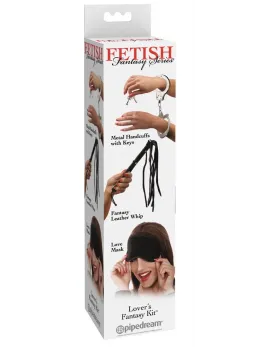 FFS Lover's Fantasy Kit Beginner Bondage Set with Handcuffs & Blindfold