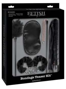 FFSLE Bondage Teaser Kit Black - 5-Piece Sensory Play Set