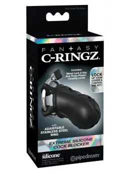 FCR Extreme Silicone Chastity System Adjustable 9.5cm Black