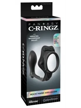 FCR Rock Hard Dual Function Silicone Intimate System Black 4 cm