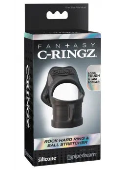 FCR Rock Hard Dual Support Ring Silicone Black 3.8 cm & 3.3 cm