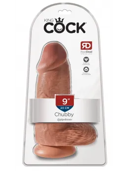 King Cock Chubby Tan - Anatomical Model with Suction Cup 22.9cm