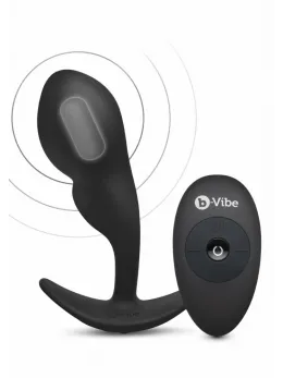 b-Vibe P-Spot SnugPlug Medium Weighted Silicone Plug with Remote