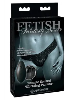 Fantasy For Her RC Rechargeable Vibrating Lace String XS-M Black