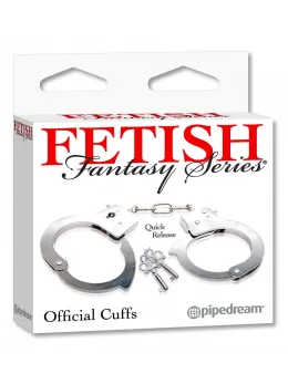 FFS Metal Handcuffs Silver Adjustable with Safety Quick-Release 9.6cm