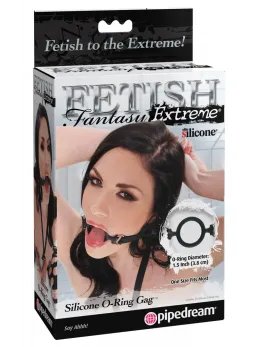 Fetish Fantasy Elite Silicone O-Ring Gag Adjustable Black 3.8 cm