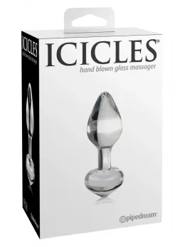 Pipedream Icicles No. 44 Glass Massage Plug 8 cm Transparent